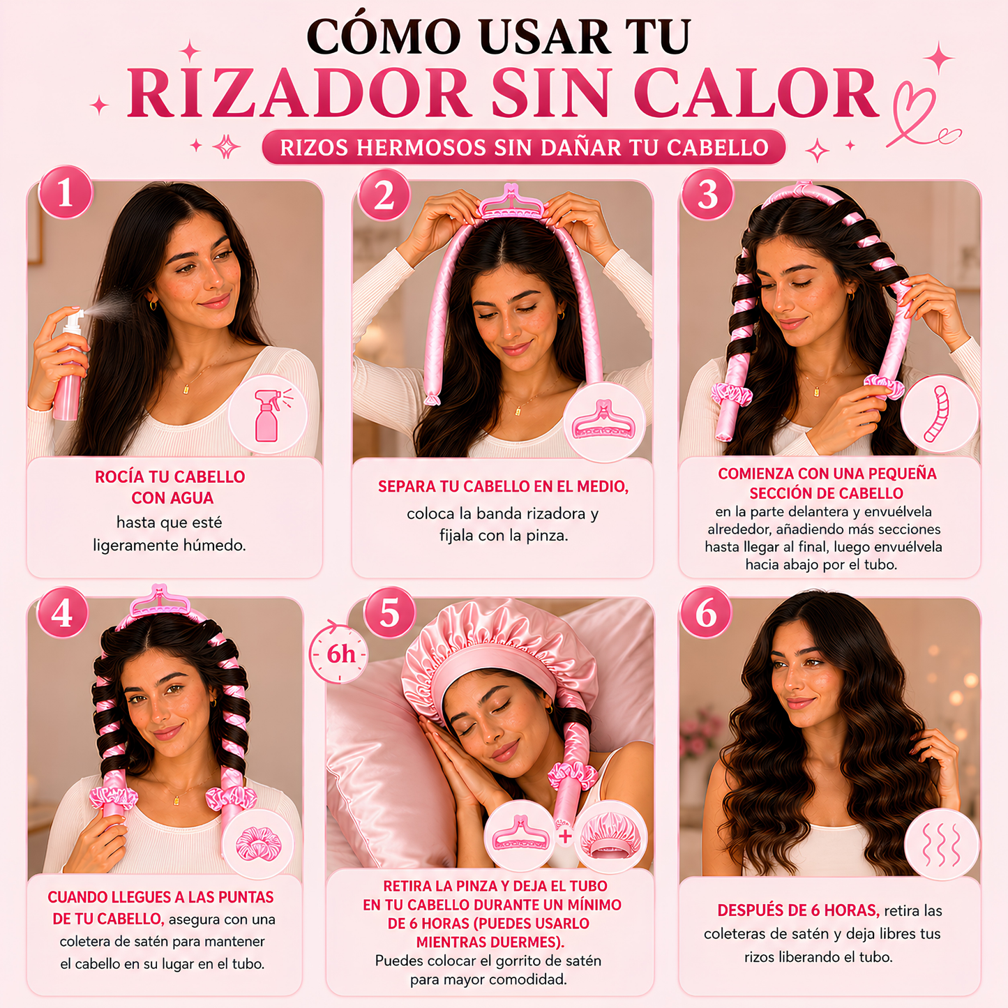 Diadema rizadora sin calor